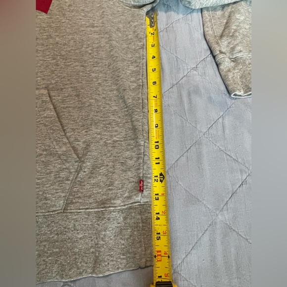 Classic Levi’s Red Bat Logo Pullover Hoodie Heather Grey S - Picture 10 of 11
